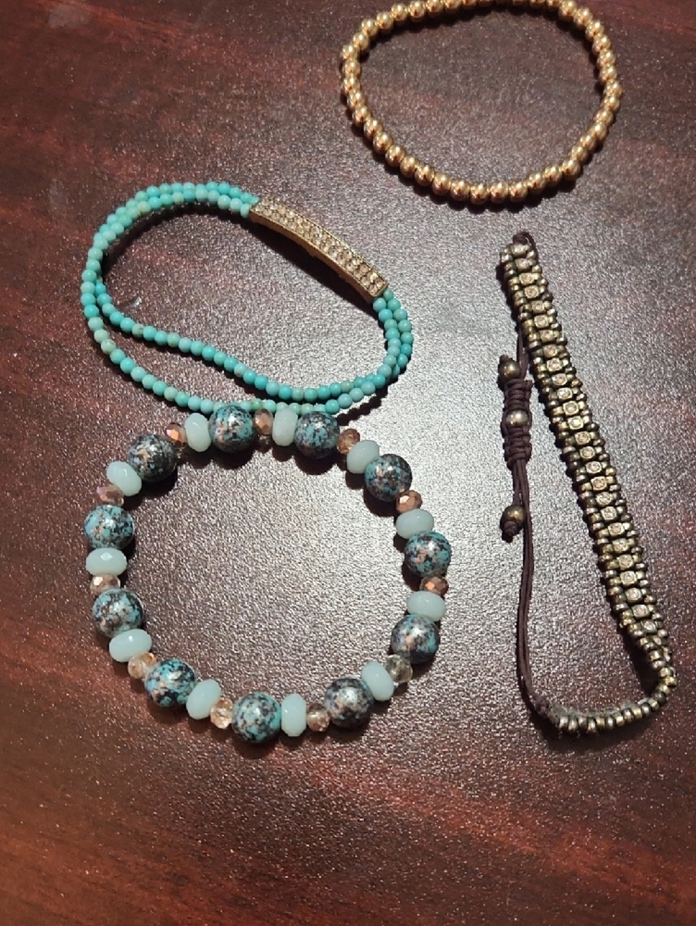 Turquoise and Bronze Boho Necklaces & Bracelet Lot - Picture 10 of 10